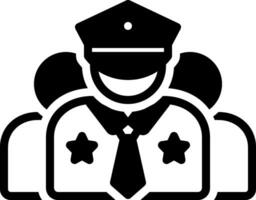 solid icon for crew vector