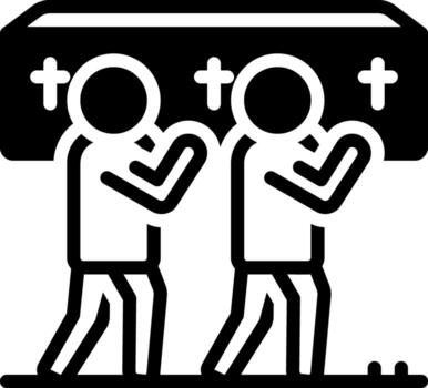 solid icon for funeral vector