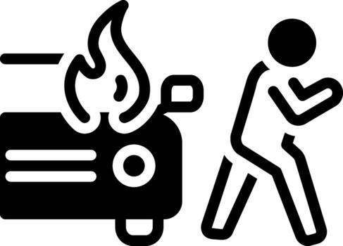 solid icon for sudden vector