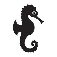 Seahorse silhouette vector illustration