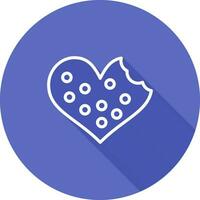 Heart shaped cookies Vector Icon