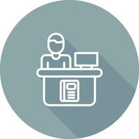 Library Reference Desk Vector Icon