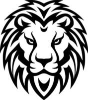 Lion, Black and White Vector illustration