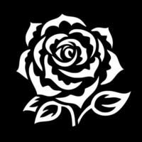 Flower - Black and White Isolated Icon - Vector illustration