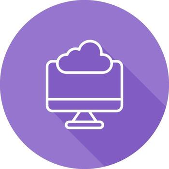 icono de vector de computación de borde