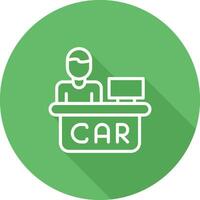 Car Rental Counter Vector Icon