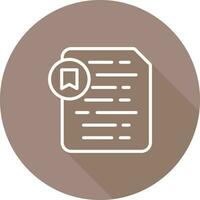 Document Insert Bookmark Vector Icon