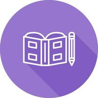 Open book with pen Vector Icon