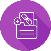 Document Insert Link Vector Icon