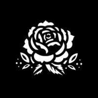 Flower - Black and White Isolated Icon - Vector illustration