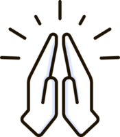 Gebet namaste Symbol Emoji Aufkleber png