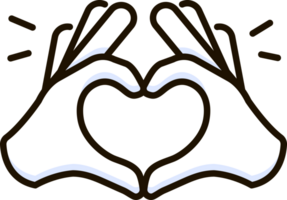 Heart hands icon emoji sticker png