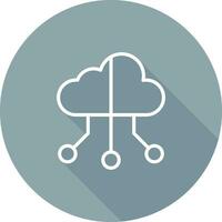 Hybrid Cloud Vector Icon