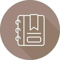 Writing pad with bookmark Vector Icon