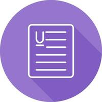 Document Underline Vector Icon