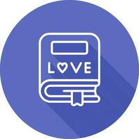 Romantic Bookmark Vector Icon