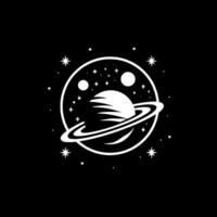 Space - Black and White Isolated Icon - Vector illustration