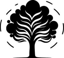 árbol, negro y blanco vector ilustración