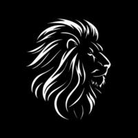 Lion, Black and White Vector illustration