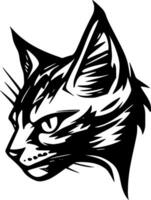 Wildcat - Black and White Isolated Icon - Vector illustration