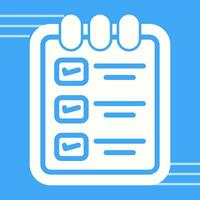 Memo pad with checklist Vector Icon