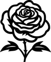 Rose - Minimalist and Flat Logo - Vector illustration