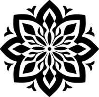 Mandala, Black and White Vector illustration