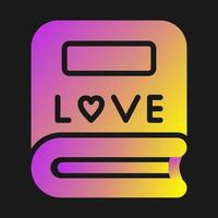 Love story book Vector Icon