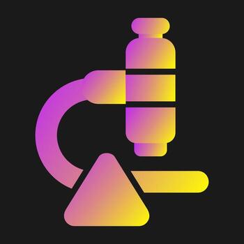 icono de vector de microscopio