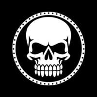 Skull - Black and White Isolated Icon - Vector illustration