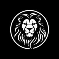 Lion, Black and White Vector illustration