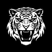 tigre, negro y blanco vector ilustración