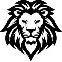 Lion, Black and White Vector illustration