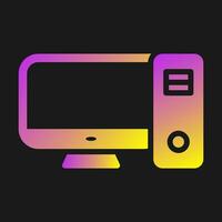 Desktop Computer Vector Icon