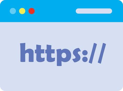 Hypertext Transfer Protocol Concept, HTTPS data web page. Web browser, internet communication protocol. vector