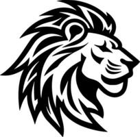 Lion - Black and White Isolated Icon - Vector illustration