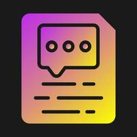 Document Insert Comment Vector Icon