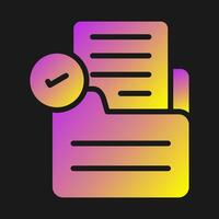 Document Check Vector Icon