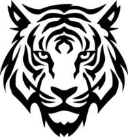 Tigre - negro y blanco aislado icono - vector ilustración