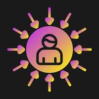 usuario centrado diseño vector icono