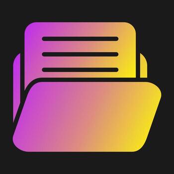 Document with folder Vector Icon