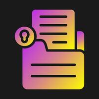 Document Lock Vector Icon