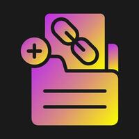 Document Insert Link Vector Icon
