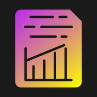 Document Insert Graph Vector Icon