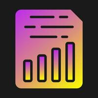Document Insert Chart Vector Icon