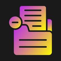 documento eliminar vector icono