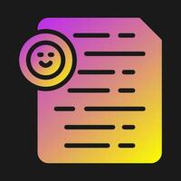 Document Insert Emoji Vector Icon