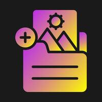 Document Insert Image Vector Icon