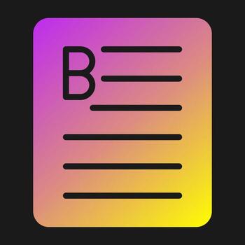 documento negrita vector icono