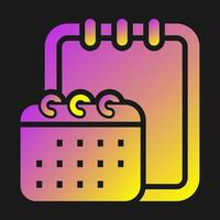 Memo pad with calendar Vector Icon